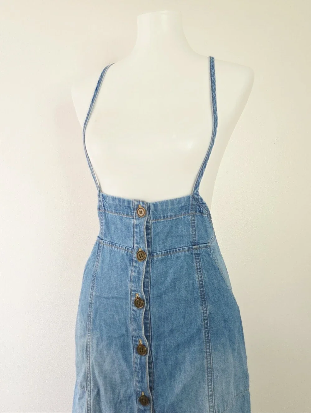 Anthropologie Pilcro Denim Overall Skirt Size 6